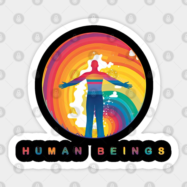 Human Being Pride Month Welcome Sticker by DanielLiamGill